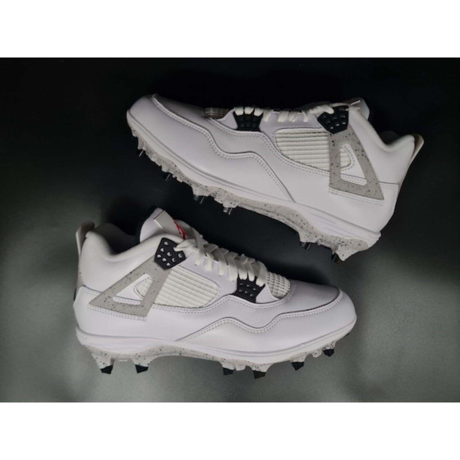 Jordan 4 Retro Td Cleat White Cement. Size 9 - Hq0207-106